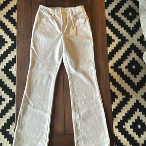 Good American white flared jeans